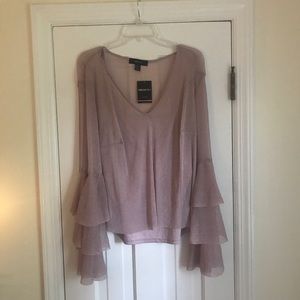 Forever 21 Sparkly Ruffle Top